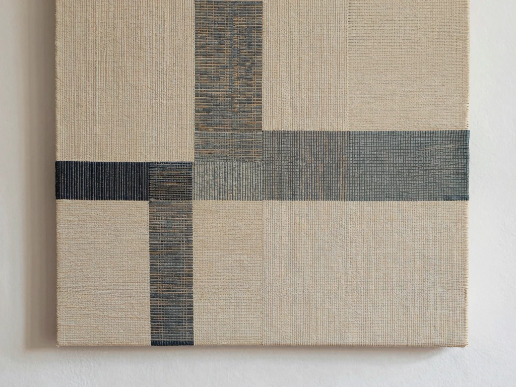 Abstract textile wall art panel