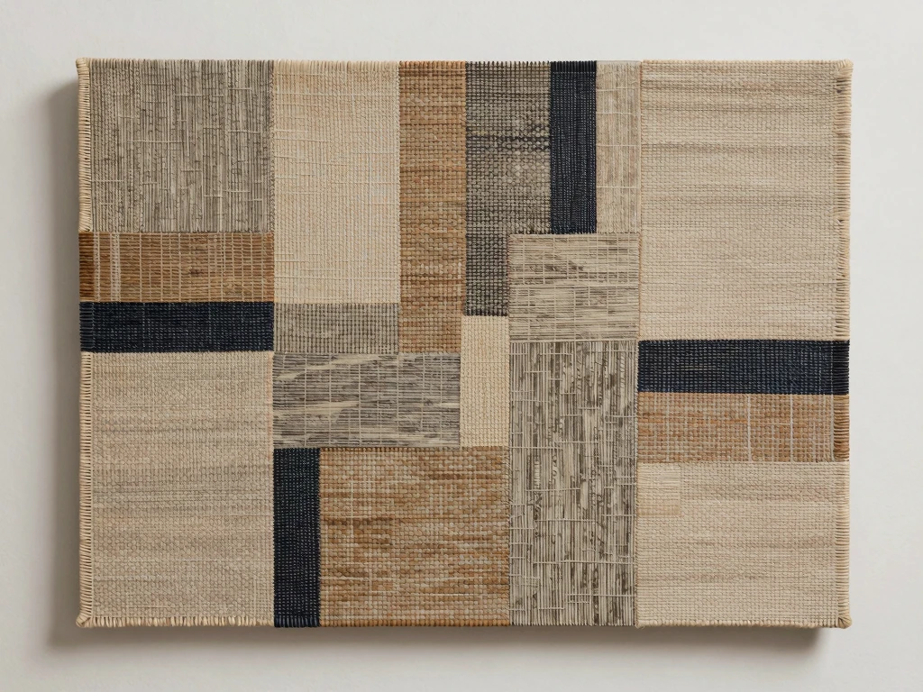 Abstract textile wall art panel