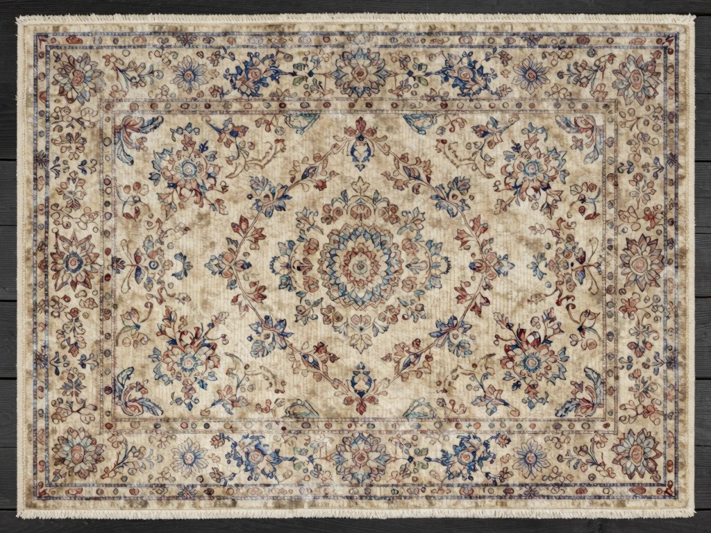 Vintage inspired decorative rug